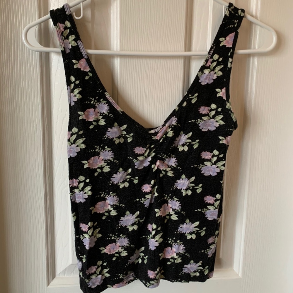 floral bodycon tank top
